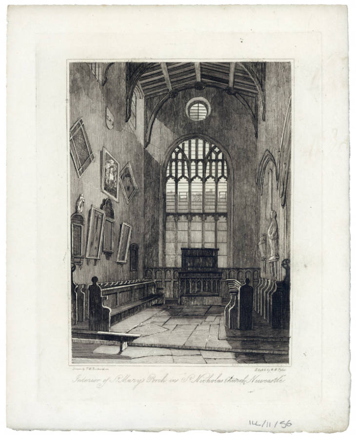 Illustration of the inside of St. Nicholas' Cathedral
