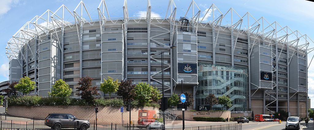 Photograph of the outside of St James' Park